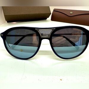 Matsuda M2031 aviator sunglasses, dark blue titanium made in Japan